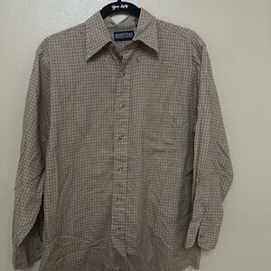 Lands’ End 100% Cotton Button-Down Shirt – Men’s Regular 15.5–32